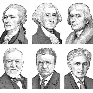 Randy Glass - Books, Character Development, Historical, Patriotism, Pen & Ink, People, Politics, Portrait, Portraiture, Realistic, Stipple