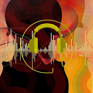 Stephanie Dalton Cowan - Listen, Listening, Music, Musical Notes, Sound, Vintage, Violin