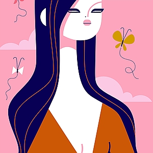 Kirsten Ulve - Abstract, Beauty, Fashion, Glamour, Graphic, Modernistic, People, Portrait, Sophisticated, Vector Art, Women