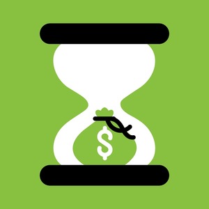 Giulio Bonasera - Business, Dollar, Dollar Symbol, Economy, Graphic, Hourglass, Icons, Money, Money Bags, Money Management, Time, Time Limit, Time Management