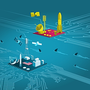 Christina Baeriswyl - America, China, Computer Chip, Computer Circuit, computing, Economy, Microchip, Power, Rocket, Satellite, Science, Sea, Technology, Trade, Trade War