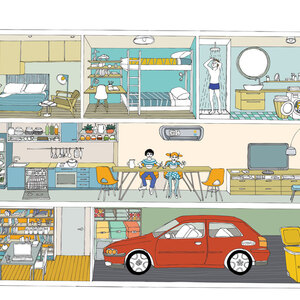 Anna Sutor - Digital, Editorial, Home, Humorous/Comic, Interiors, Lifestyle, Line, Line with Color, Pen & Ink, Stylized, Whimsical