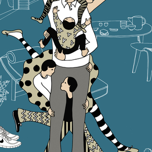 Anna Sutor - Children, Digital, Family, Humor, Interiors, Lifestyle, Line, Line & Wash, Line with Color, People, Whimsical, Women