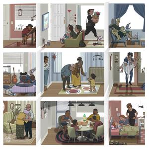 Frank Stockton - Comic Book Art, Editorial, Family, Graphic, Humorous, Humorous/Comic, Interiors, Line with Color, Narrative, People, Vector Art