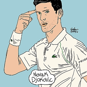 Gianluca Costantini - Celebrities, Digital, Line with Color, Men, Portrait, Portraiture, Sports, Sports/Recreation, Symbols