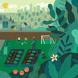 Dante Terzigni - Agriculture, Cityscape, Community, Education, Floral, Gardening, Growth, Nature, Planets, Roof, Soccer, Sustainability, Teacher, Vegetables