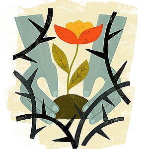 Dante Terzigni - Community, Compassion, Empathy, Flower, Growth, Hand, Hands, Hope, Kindness, Love, Nature, Optimism, Protection, Resilience
