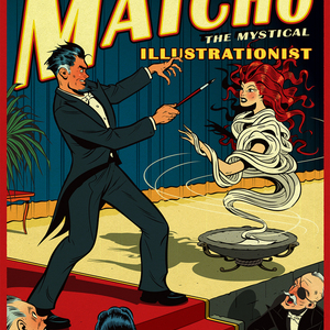 Mark Matcho - Brush and Ink, Comic Book Art, Digital, Historical, Humorous/Comic, Ink, Lettering, Line with Color, Mystery, Poster, Retro, Self-Promotion